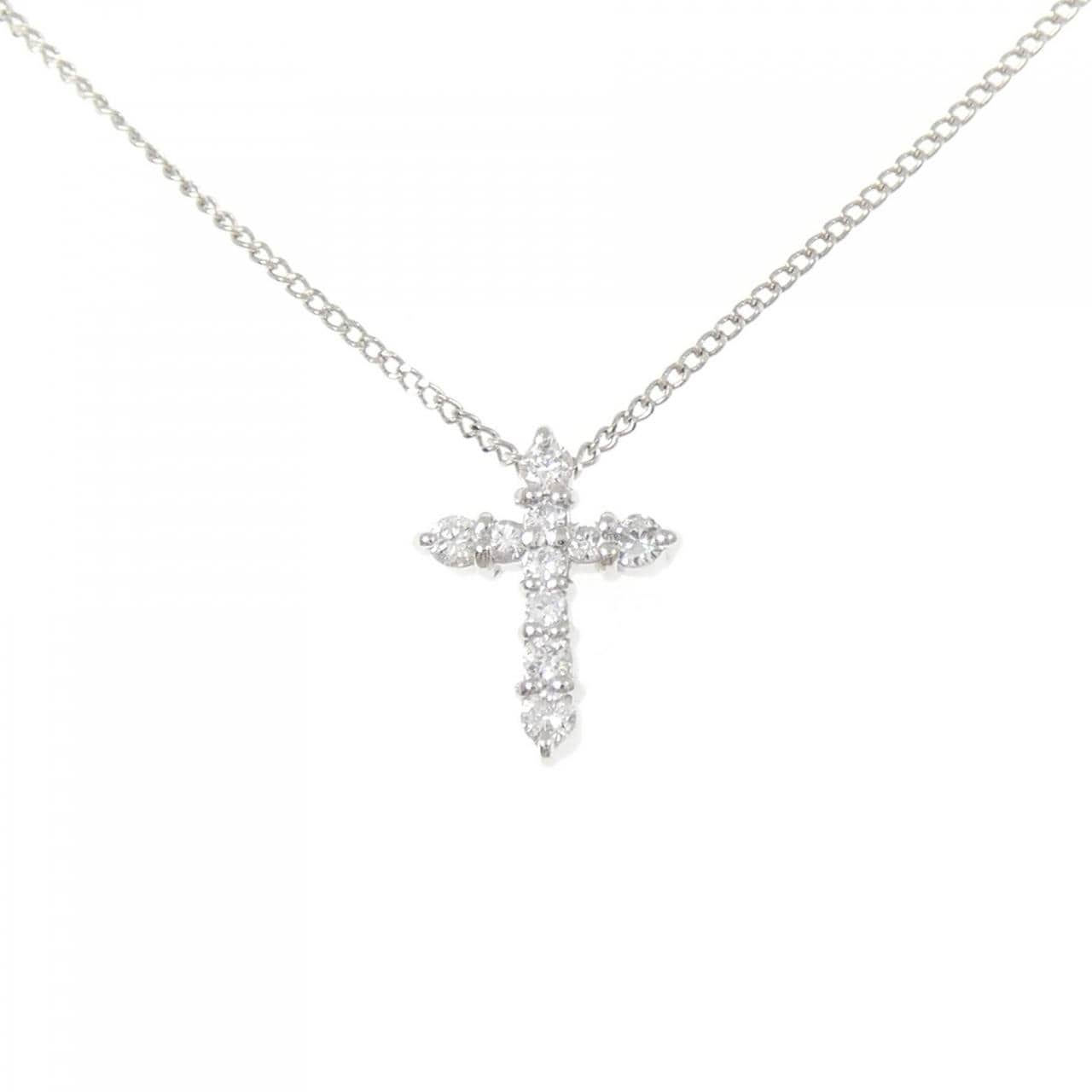 PT900/PT850 クロス ダイヤモンド ネックレス 0.16CT