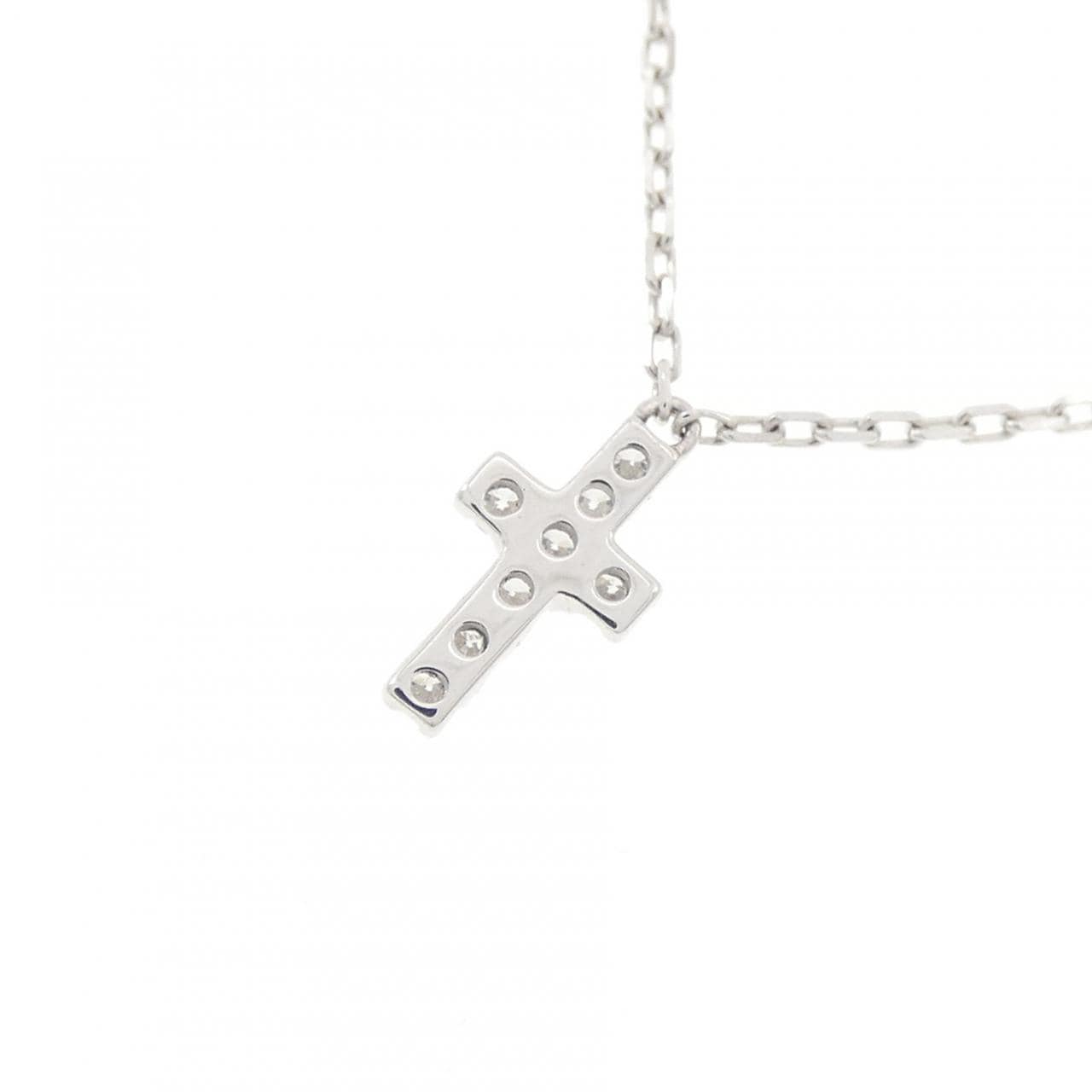 アーカー クロス パヴェ ネックレス 0.05CT