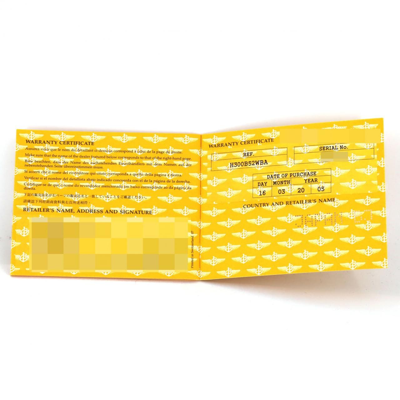 ブライトリング ナビタイマークラシック PG LIMITED H30330/H300B52WBA PG･RG 自動巻