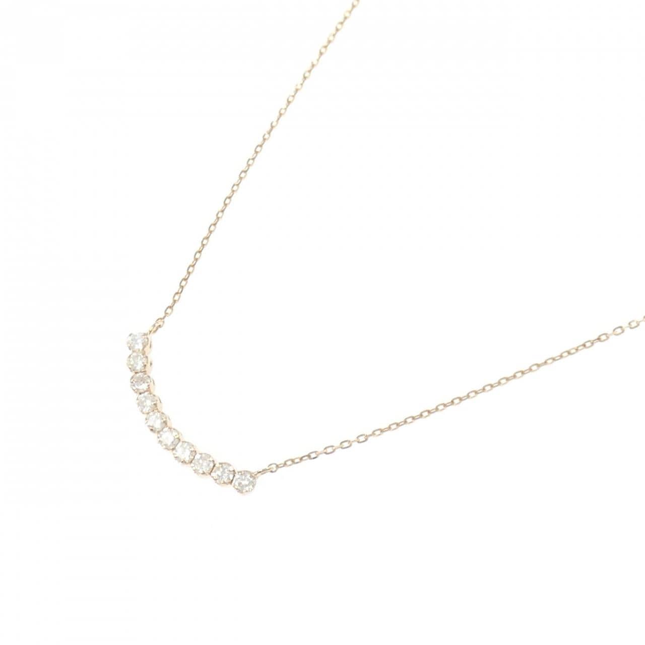 K18PG ダイヤモンド ネックレス 0.20CT