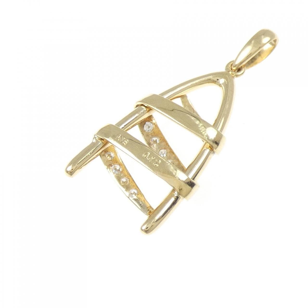 K18YG Diamond Pendant 0.12CT