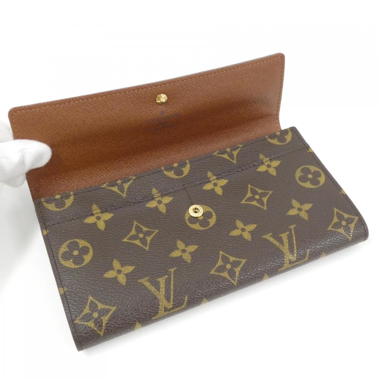 LOUIS VUITTON Monogram Pochette Porte Monet Credit M61726 錢包