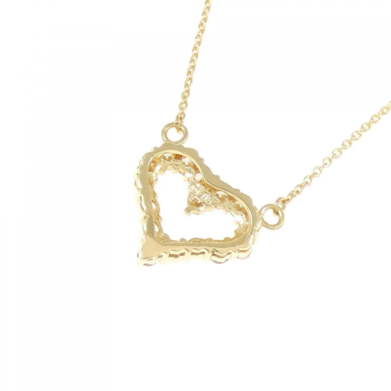 K18YG ハート ダイヤモンド ネックレス 0.52CT