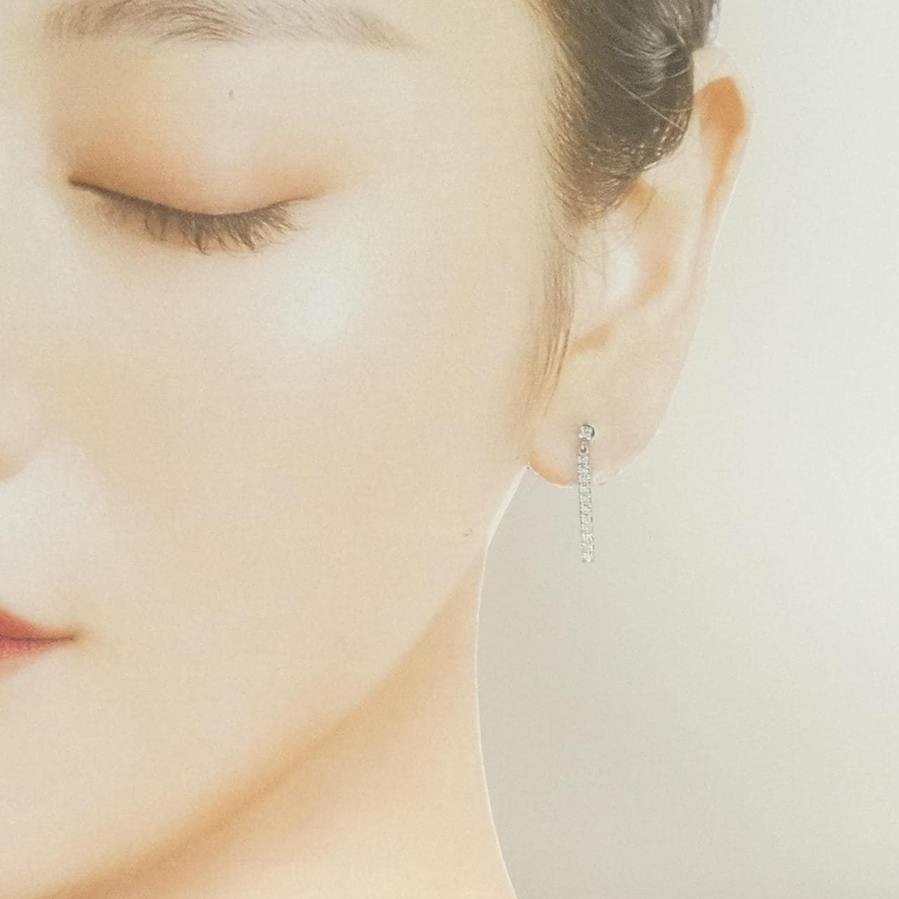 K18WG ダイヤモンド ピアス 0.30CT