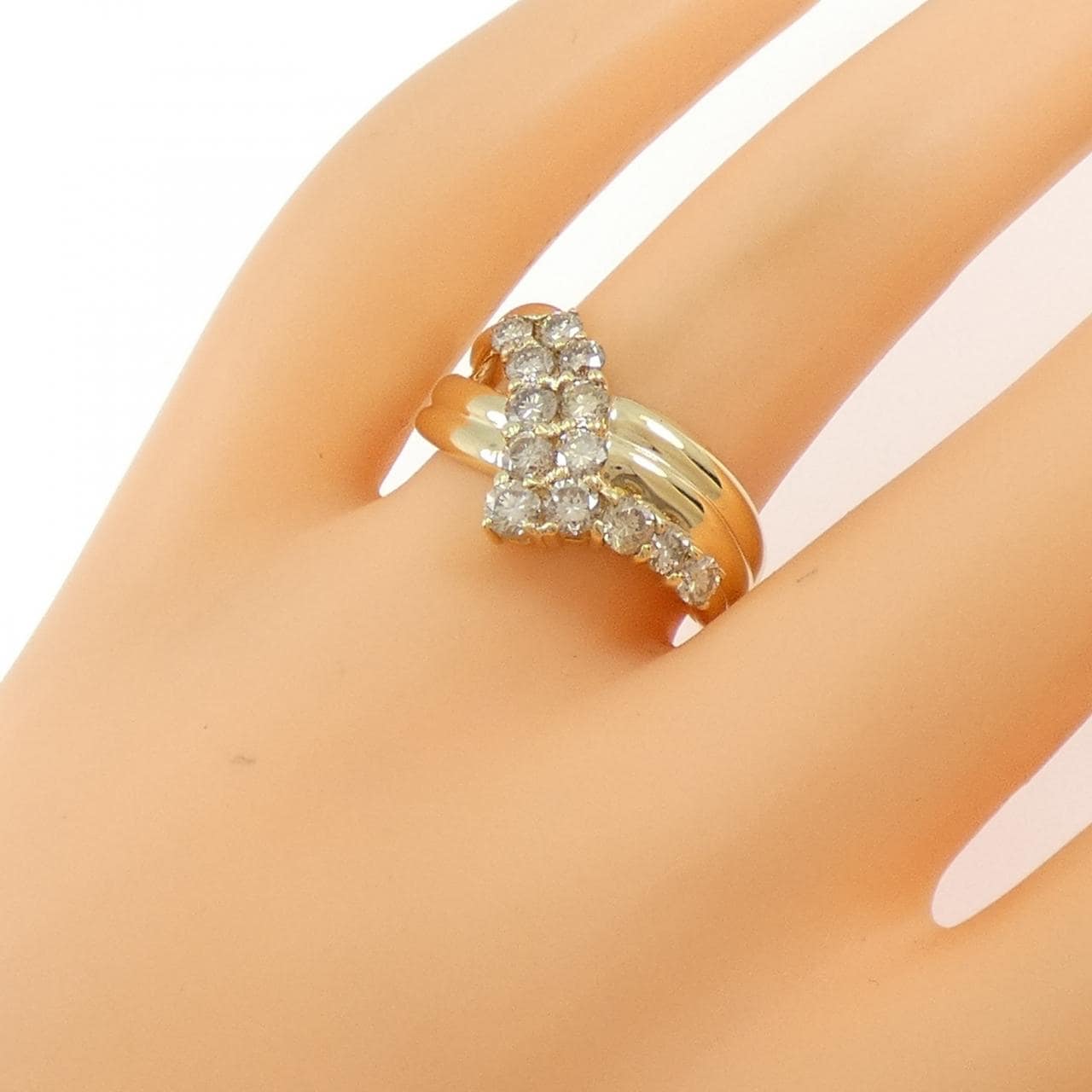 K18YG ダイヤモンド リング 1.09CT