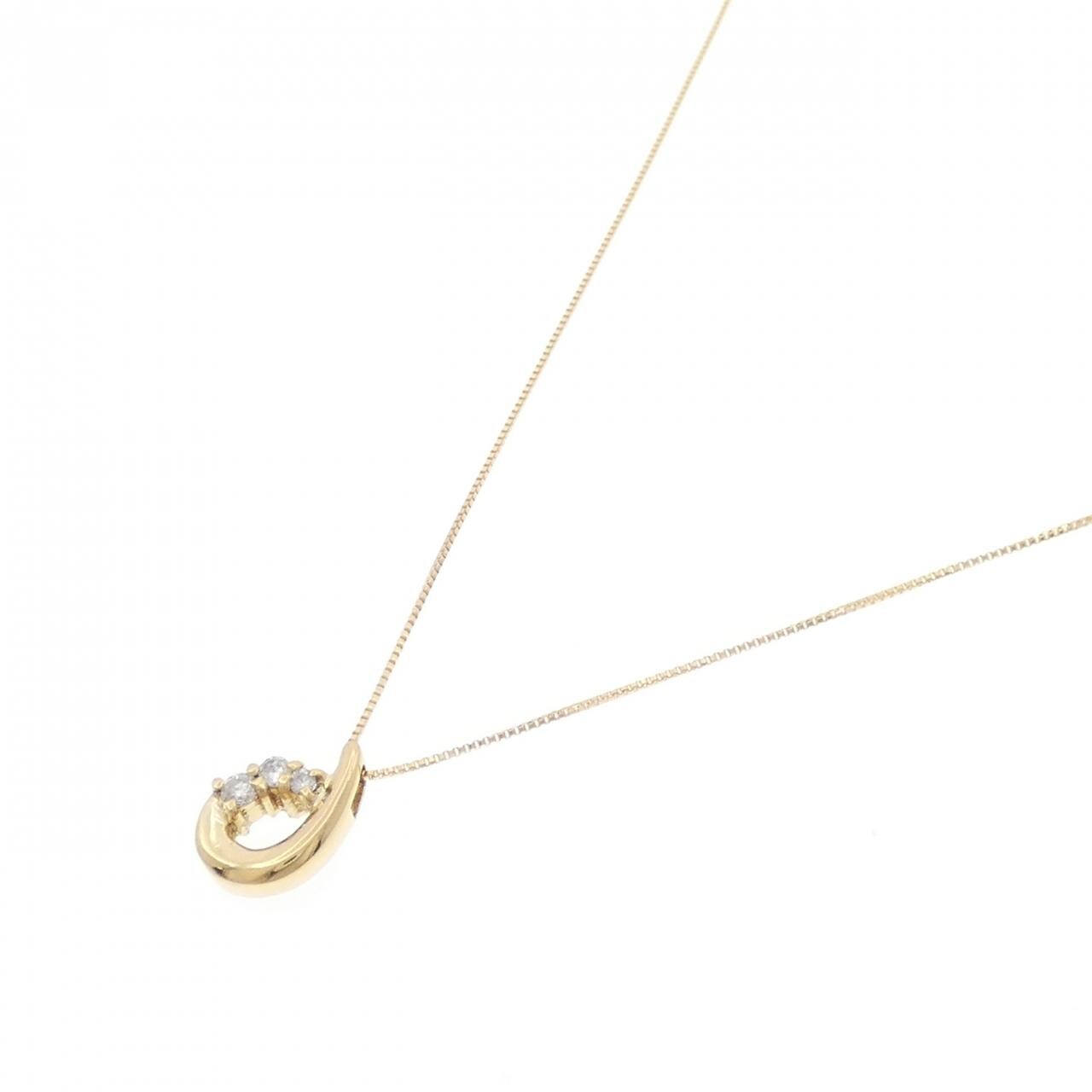 K18YG ダイヤモンド ネックレス 0.11CT