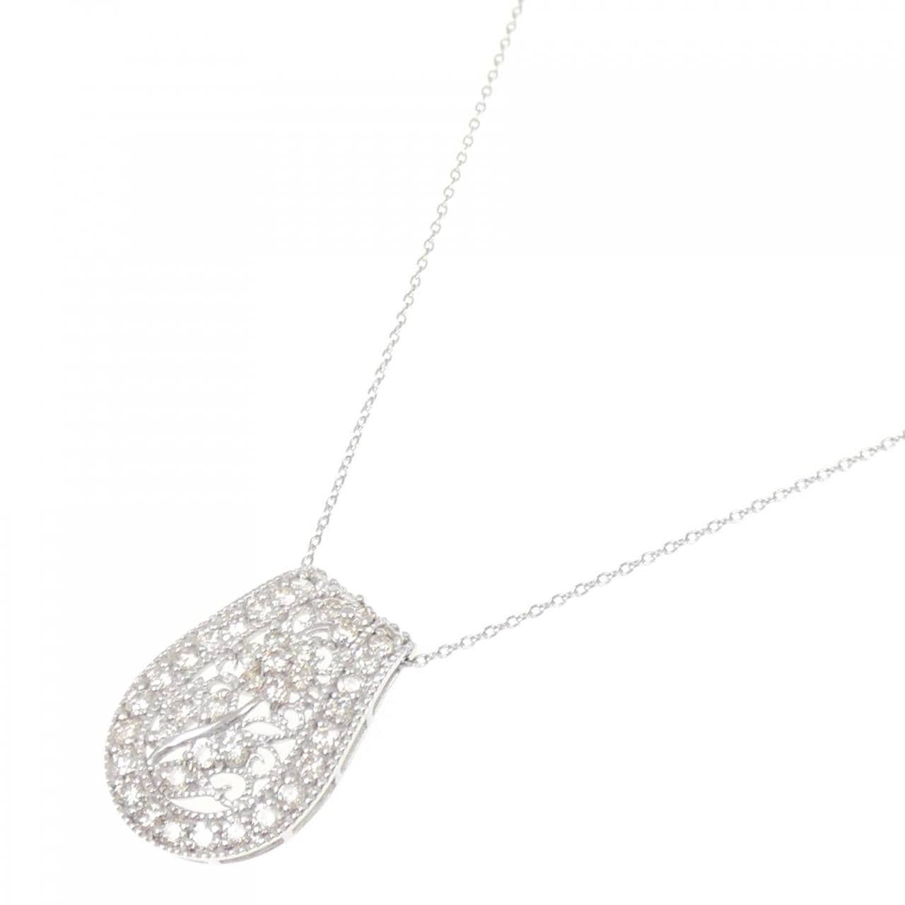 K18WG ダイヤモンド ネックレス 1.00CT