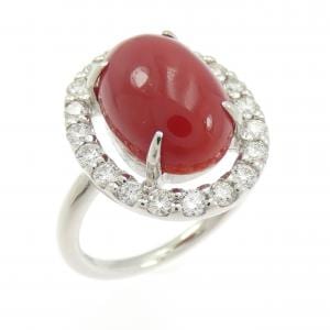 PT900 サンゴ リング 4.29CT