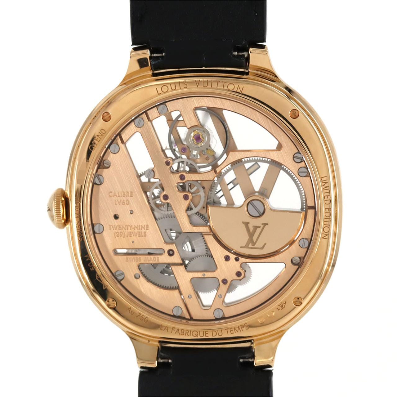 ルイヴィトン ヴォヤジャースケルトン RG LIMITED Q7EN0 PG･RG 自動巻