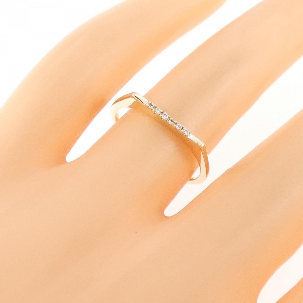 K10YG ダイヤモンド リング 0.03CT