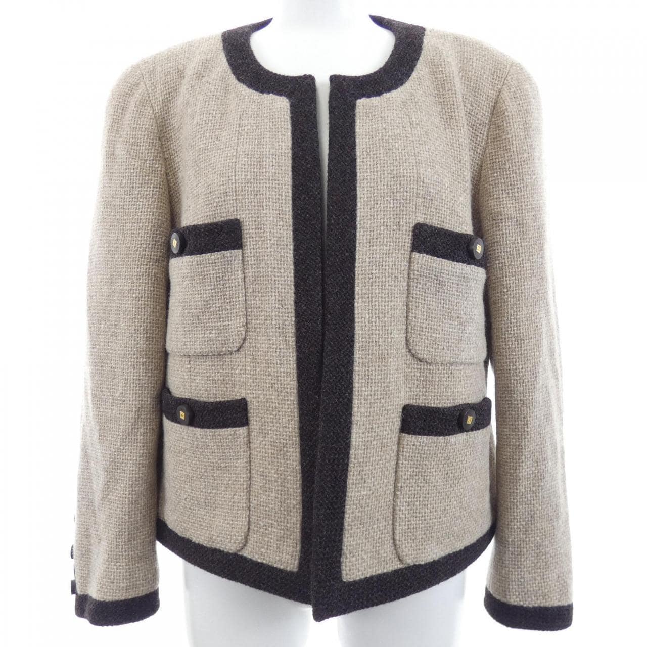 【ヴィンテージ】シャネル CHANEL P08184V04978 96A ノーカラージャケット
