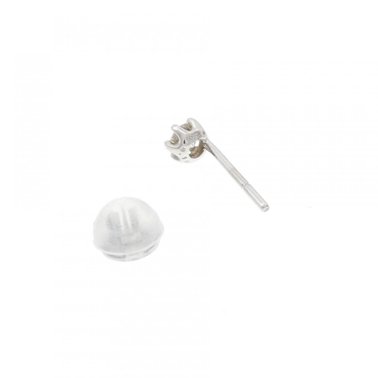 PT900 ソリティア ダイヤモンド ピアス 0.10CT 片耳