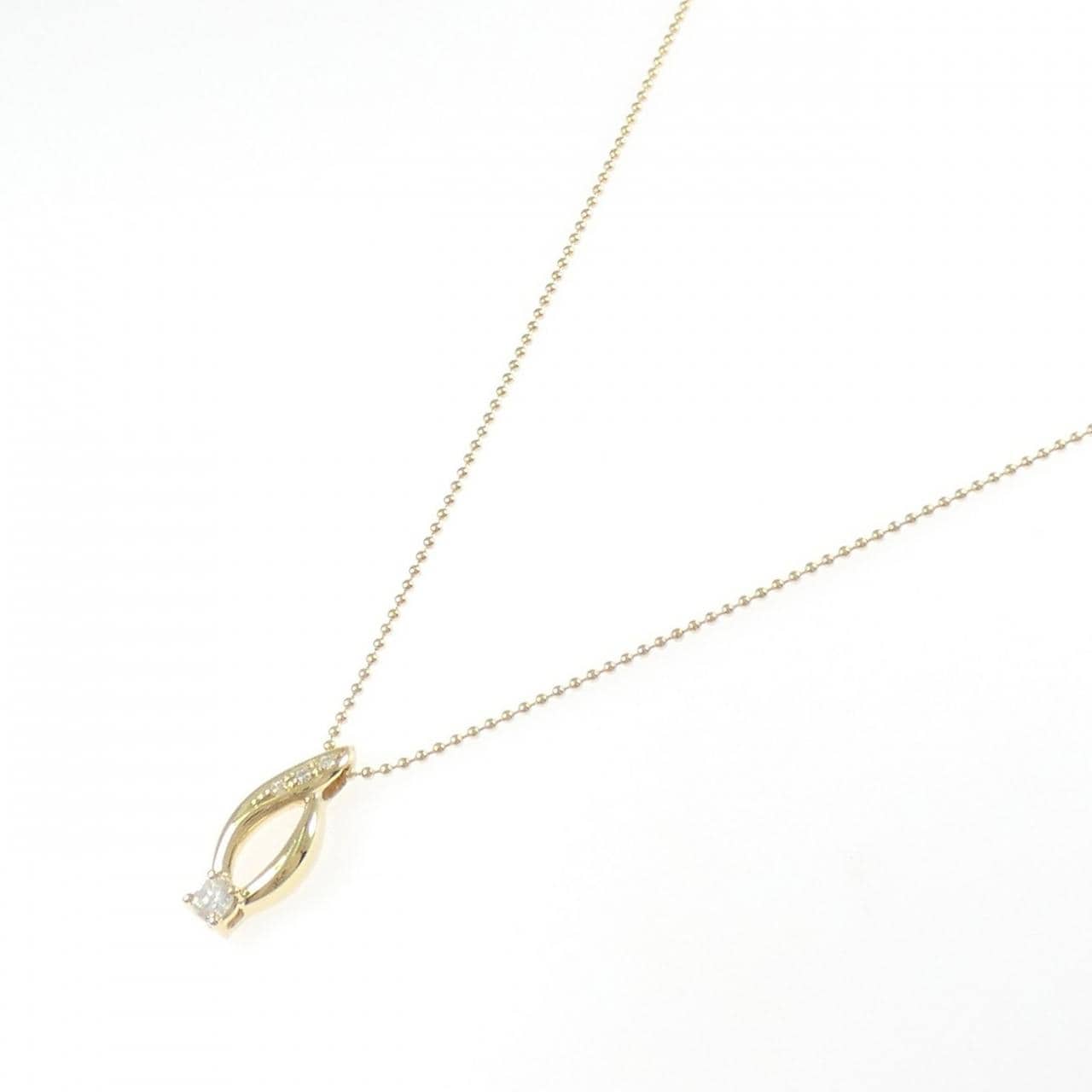 K18YG ダイヤモンド ネックレス 0.12CT