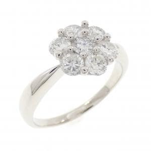 PT900 フラワー ダイヤモンド リング 1.00CT