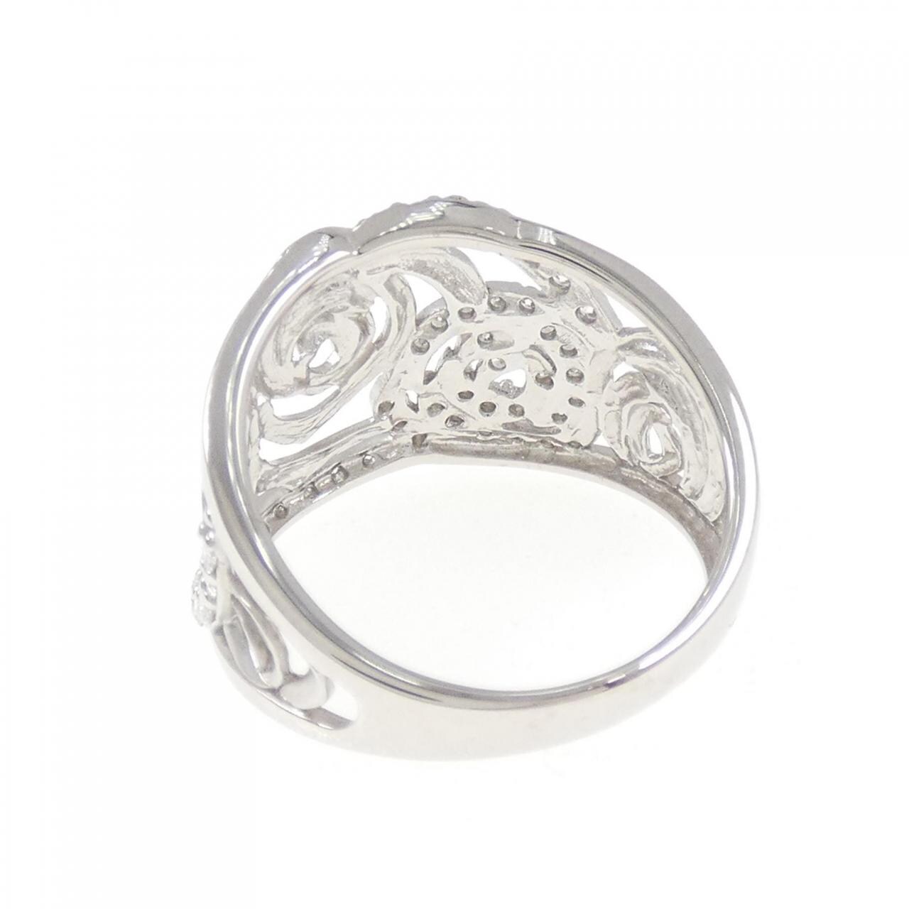 K18WG ローズ ダイヤモンド リング 0.32CT