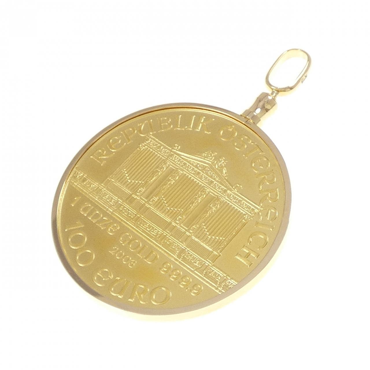 [Remake] K18YG (frame) coin pendant