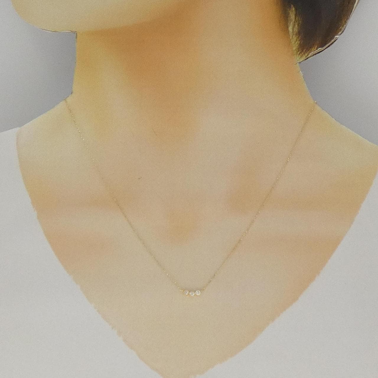 【リメイク】K18YG ダイヤモンド ネックレス 0.20CT