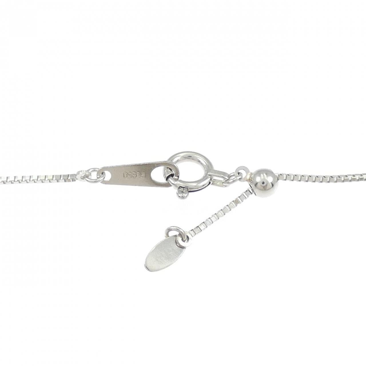 PT900/PT850 フラワー ダイヤモンド ネックレス 0.50CT