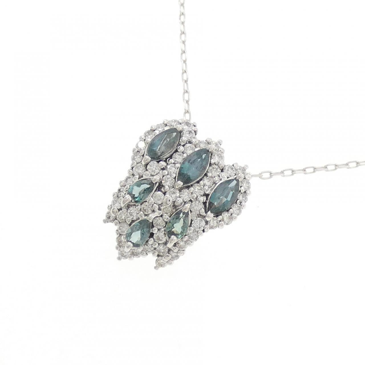 K18WG アレキサンドライト ネックレス 0.67CT