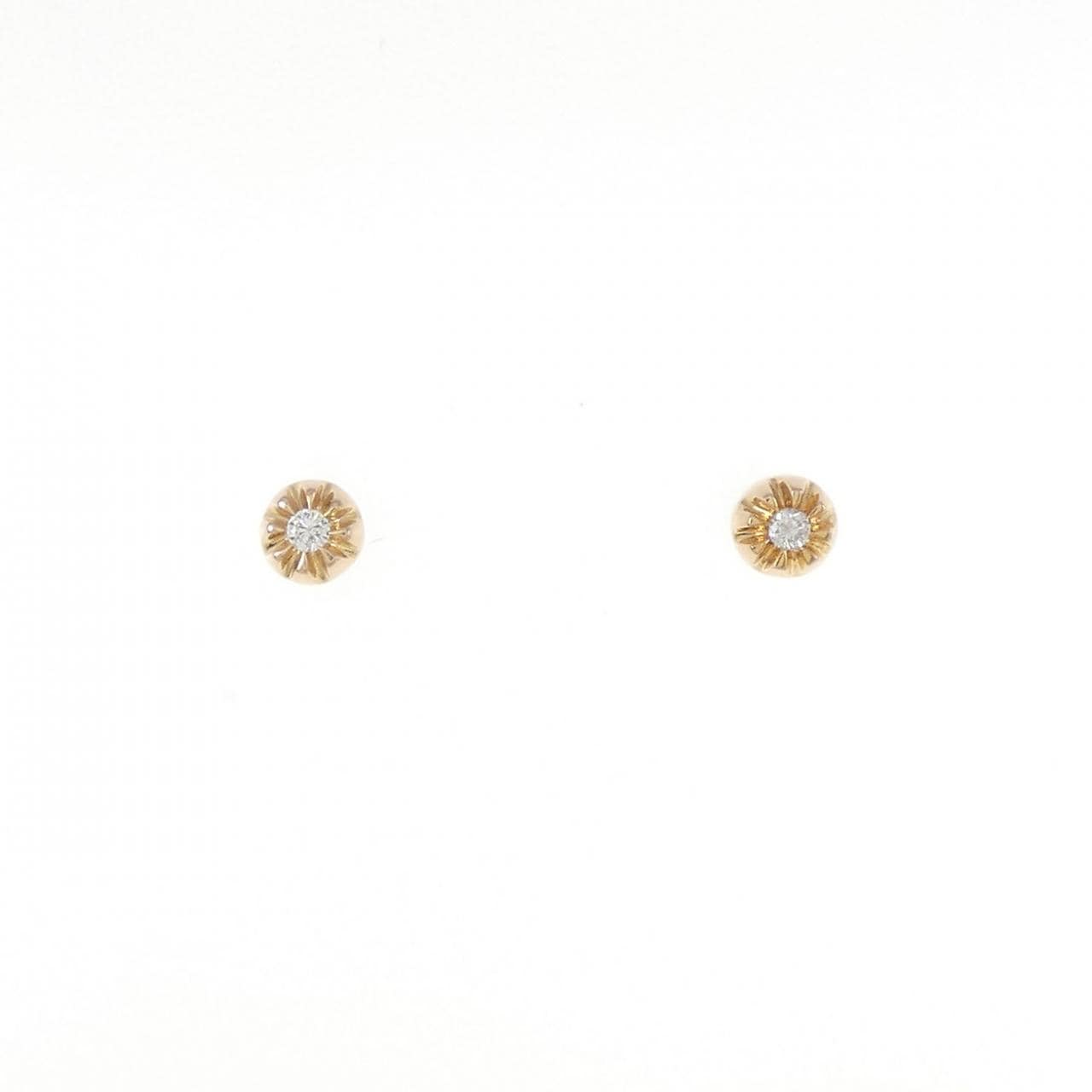 K18PG ダイヤモンド ピアス 0.03CT