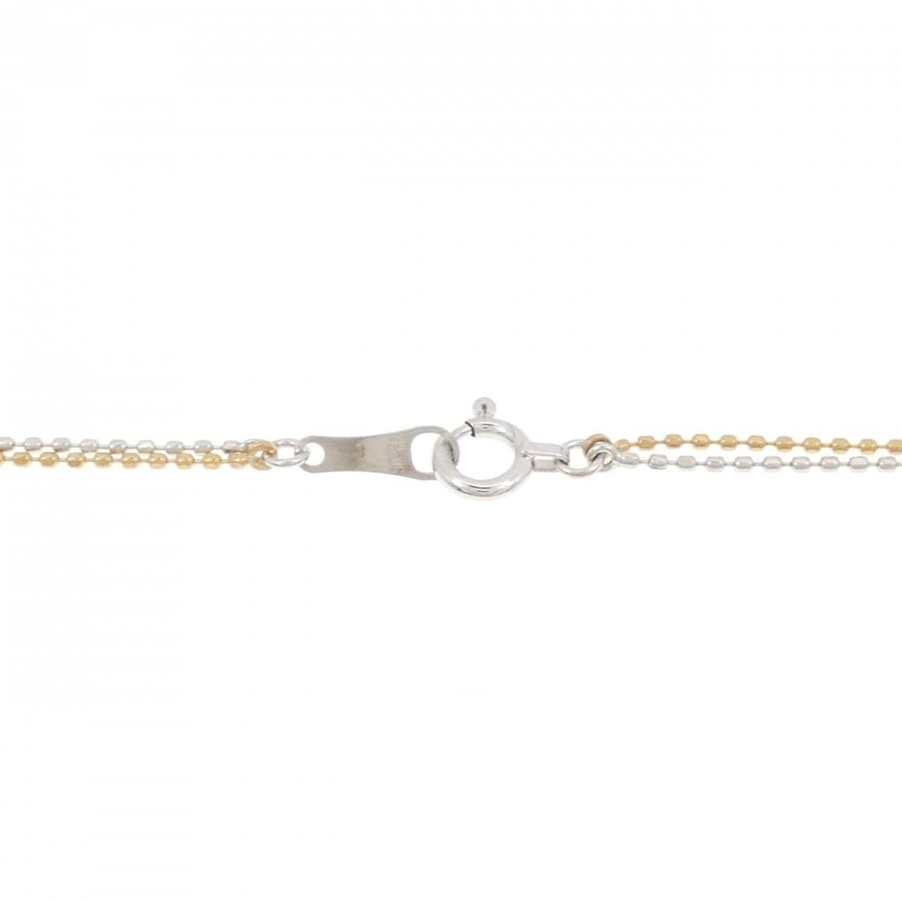 K18YG/K18WG ダイヤモンド ネックレス 0.20CT