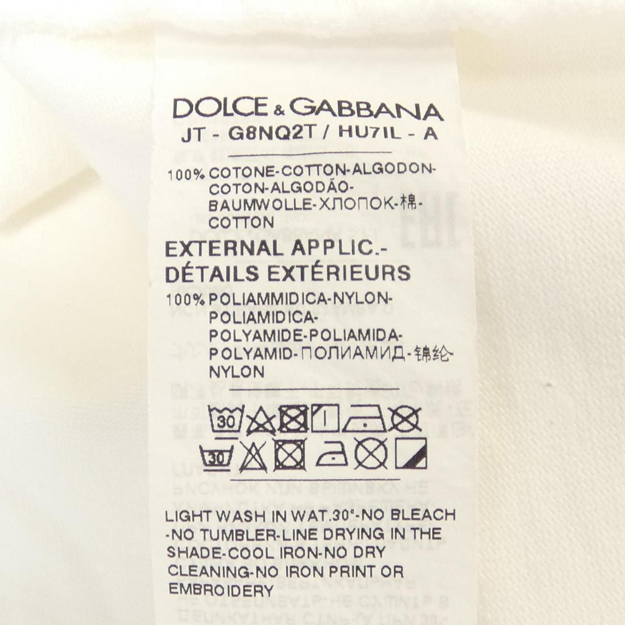 ドルチェアンドガッバーナ DOLCE&GABBANA G8NQ2T/HU7IL Tシャツ