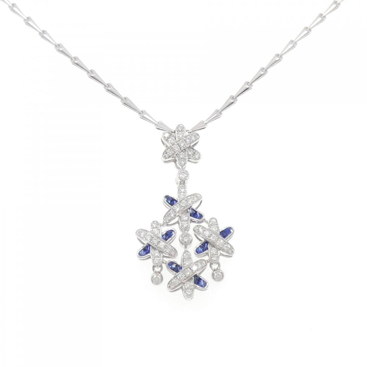 ジュネ フラワー サファイヤ ネックレス 0.89CT
