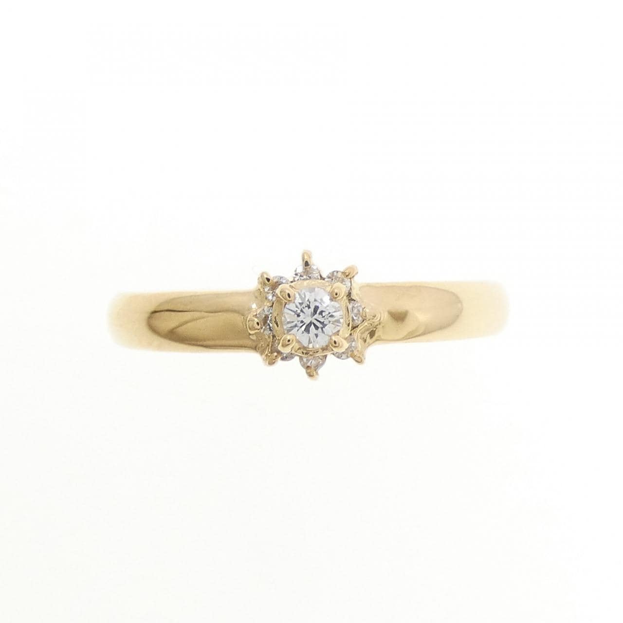 K18YG ダイヤモンド リング 0.091CT