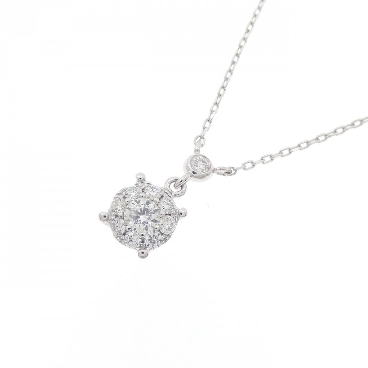 K18WG ダイヤモンド ネックレス 0.15CT
