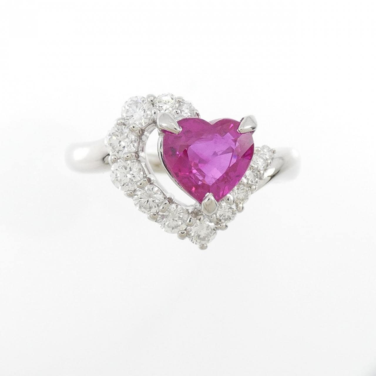 PT Heart Ruby Ring 1.492CT