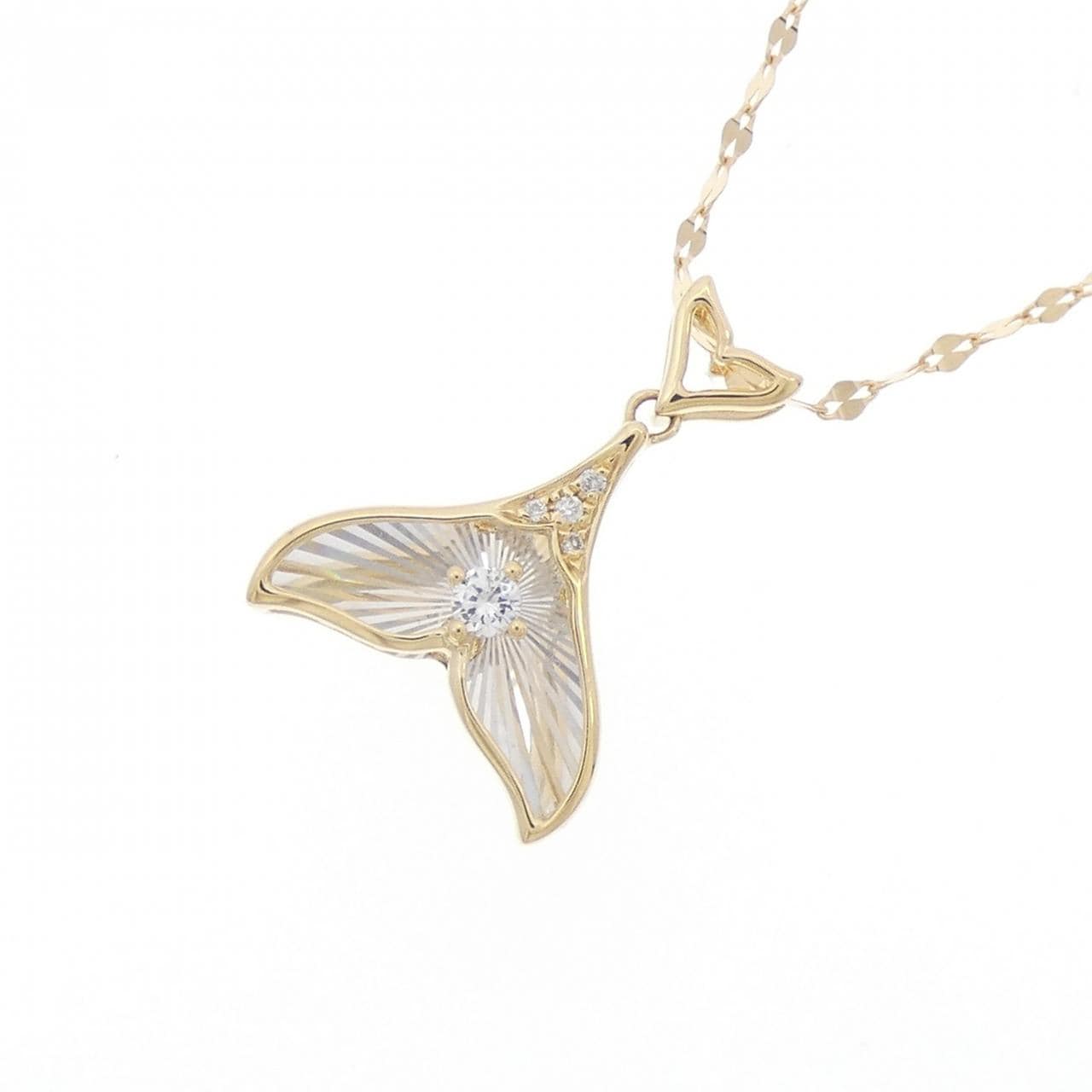 【新品】K18YG ダイヤモンド ネックレス 0.03CT