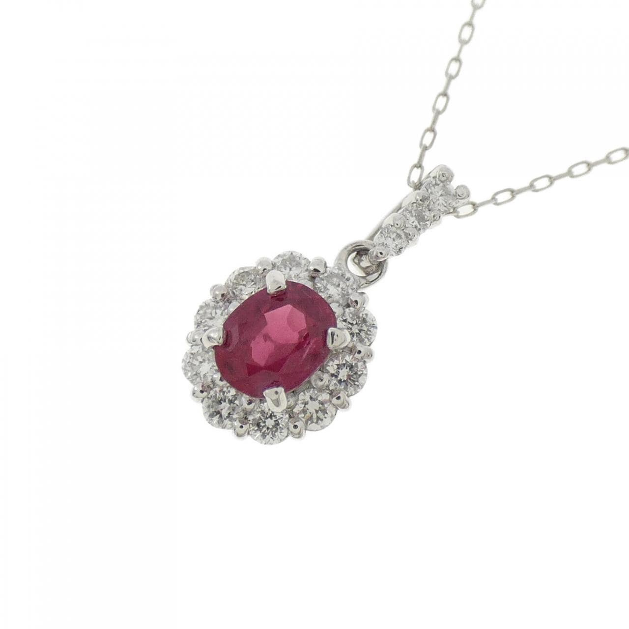 【新品】PT900 ルビー ネックレス 0.36CT