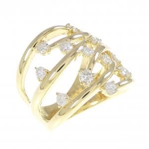 K18YG ダイヤモンド リング 0.80CT