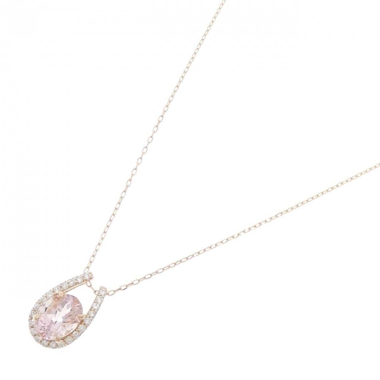 K18PG モルガナイト ネックレス 1.81CT