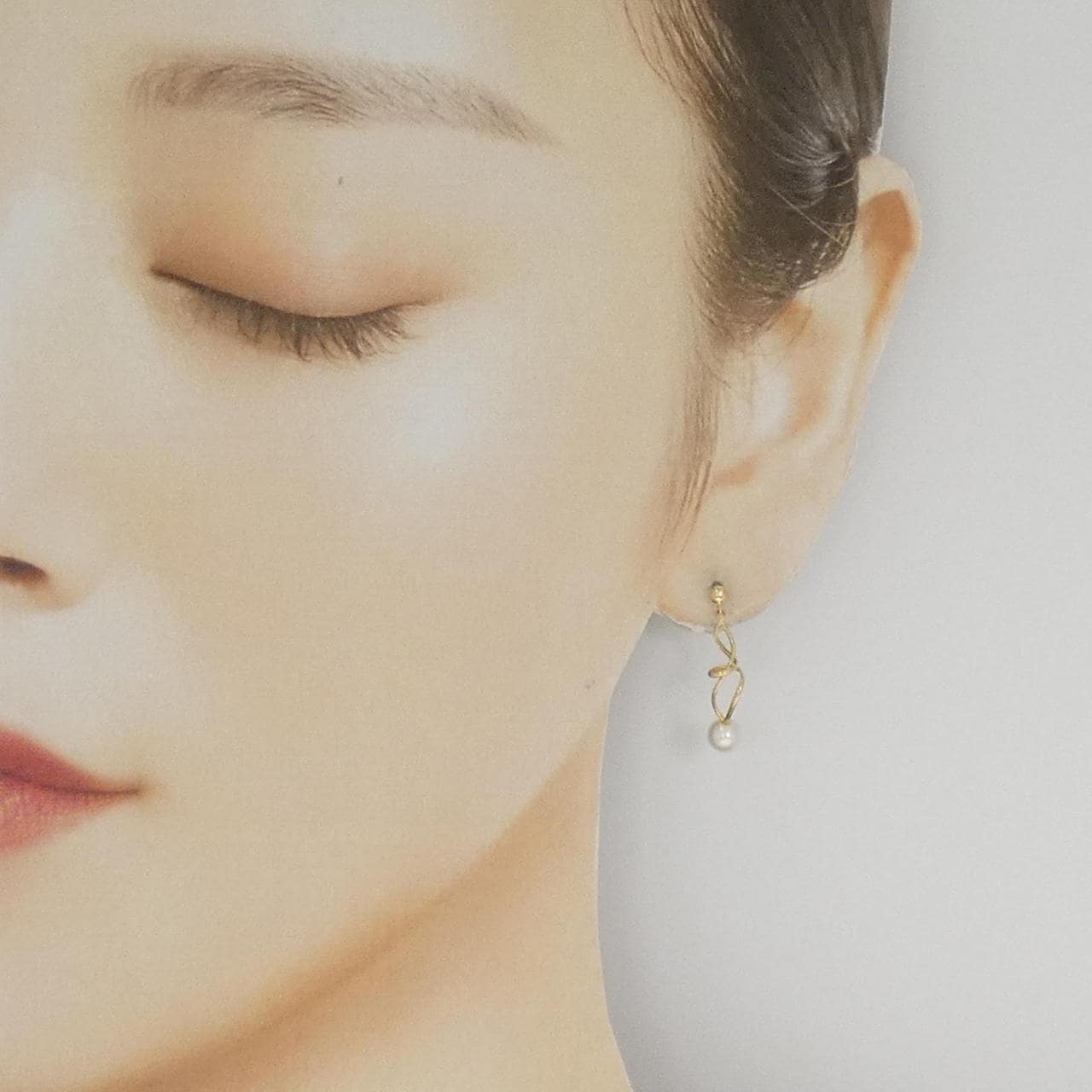 K18YG アコヤパール ピアス 4.8mm