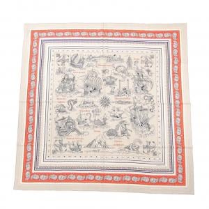 エルメス HERMES TATOUAGES MARINS BANDANA H243374S カレジェアン140 ショール