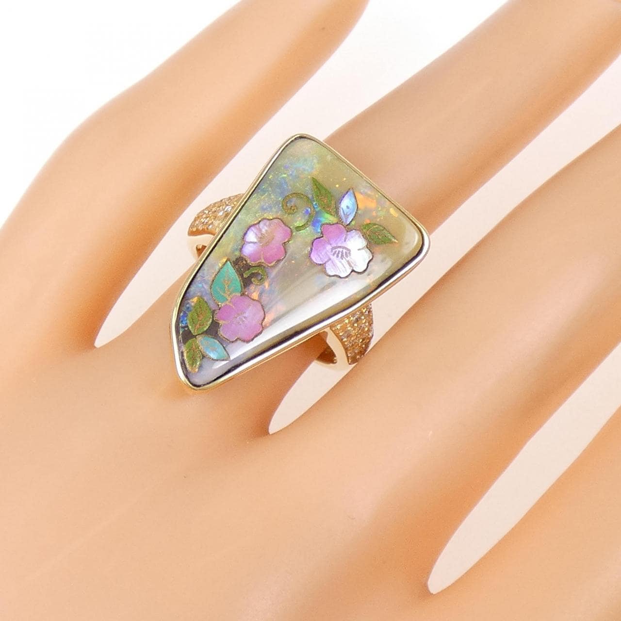 K18YG カラーストーン リング