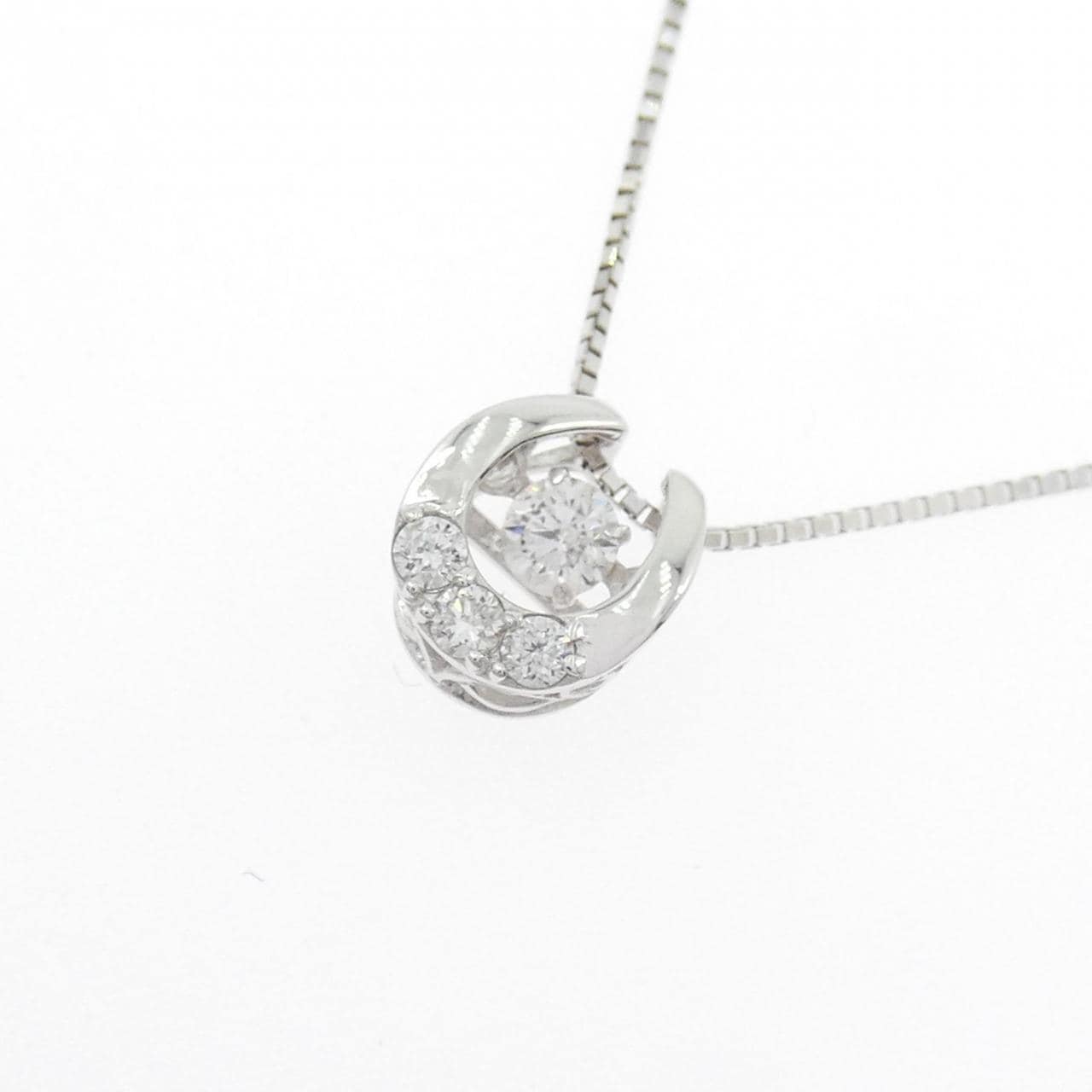 K18WG ダイヤモンド ネックレス 0.12CT