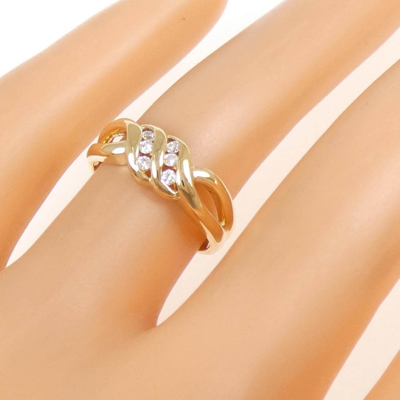K18YG ダイヤモンド リング 0.10CT