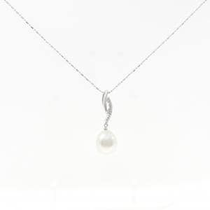 K18WG 白蝶パール ネックレス 11.4mm