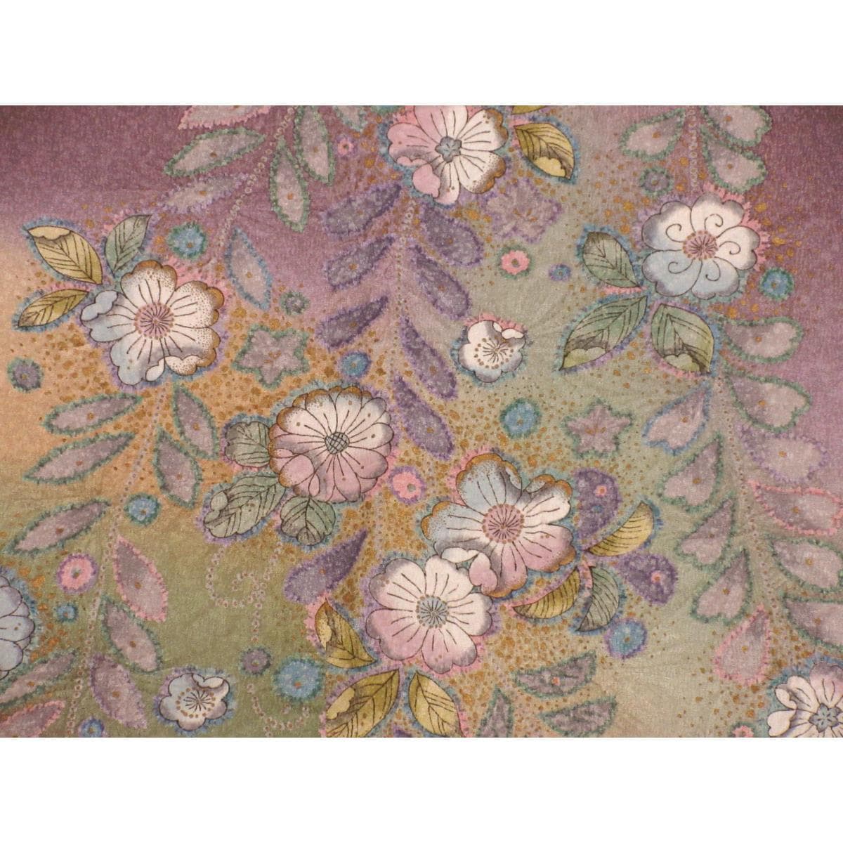 【未使用品】友禅金边和渐变染色和服，宽L码