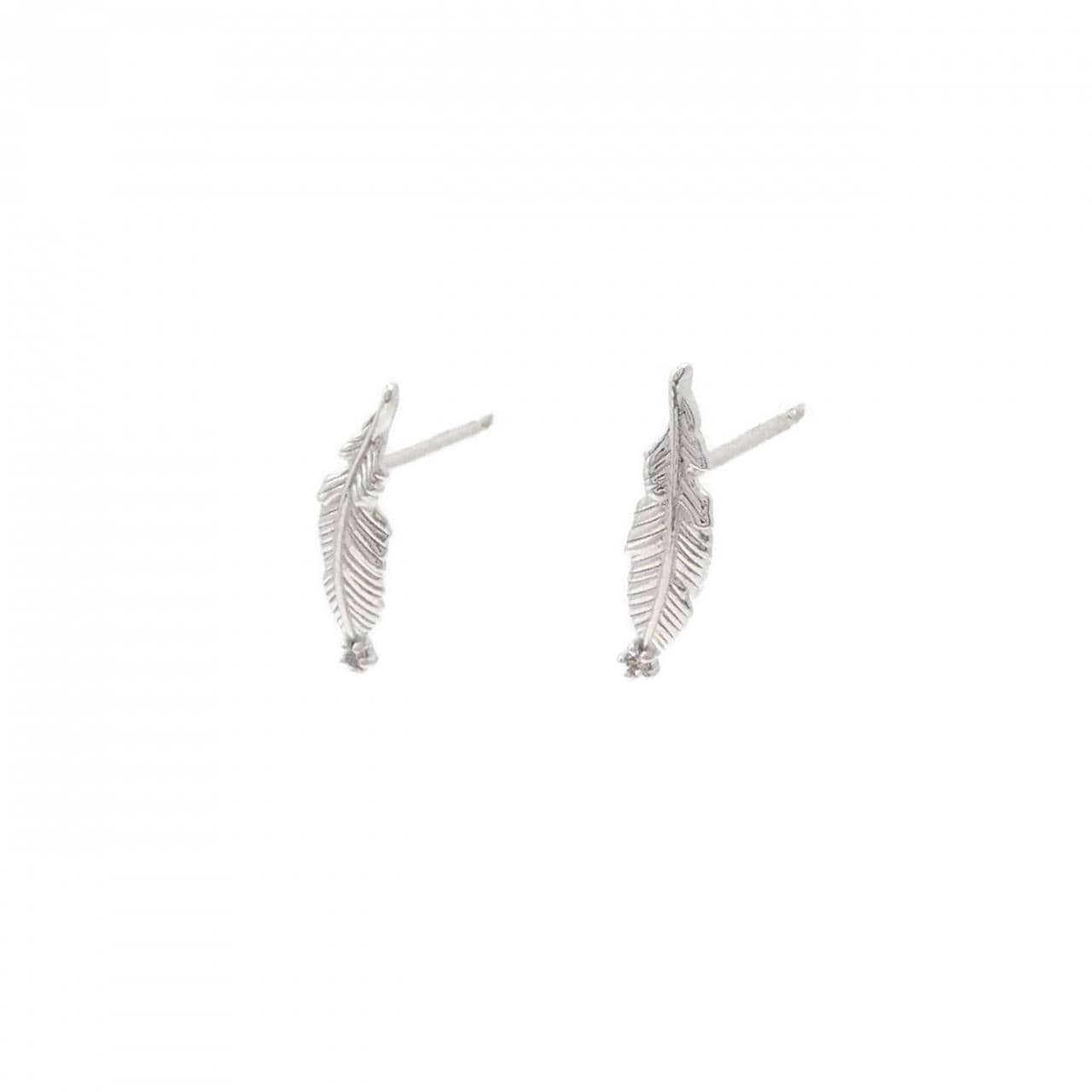 アガット ダイヤモンド ピアス 0.008CT