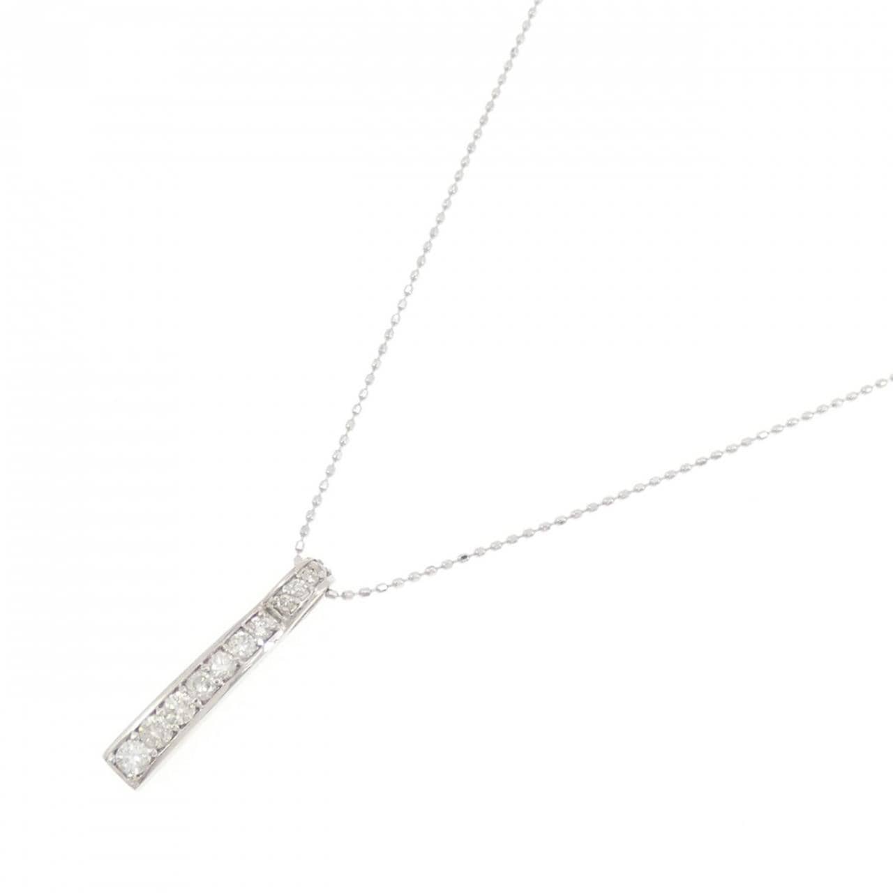 K18WG ダイヤモンド ネックレス 0.33CT