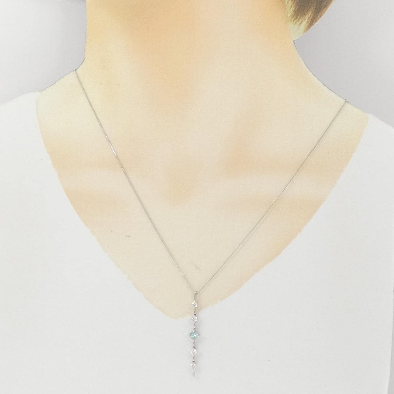 K18WG 2WAY ダイヤモンド ネックレス 0.356CT
