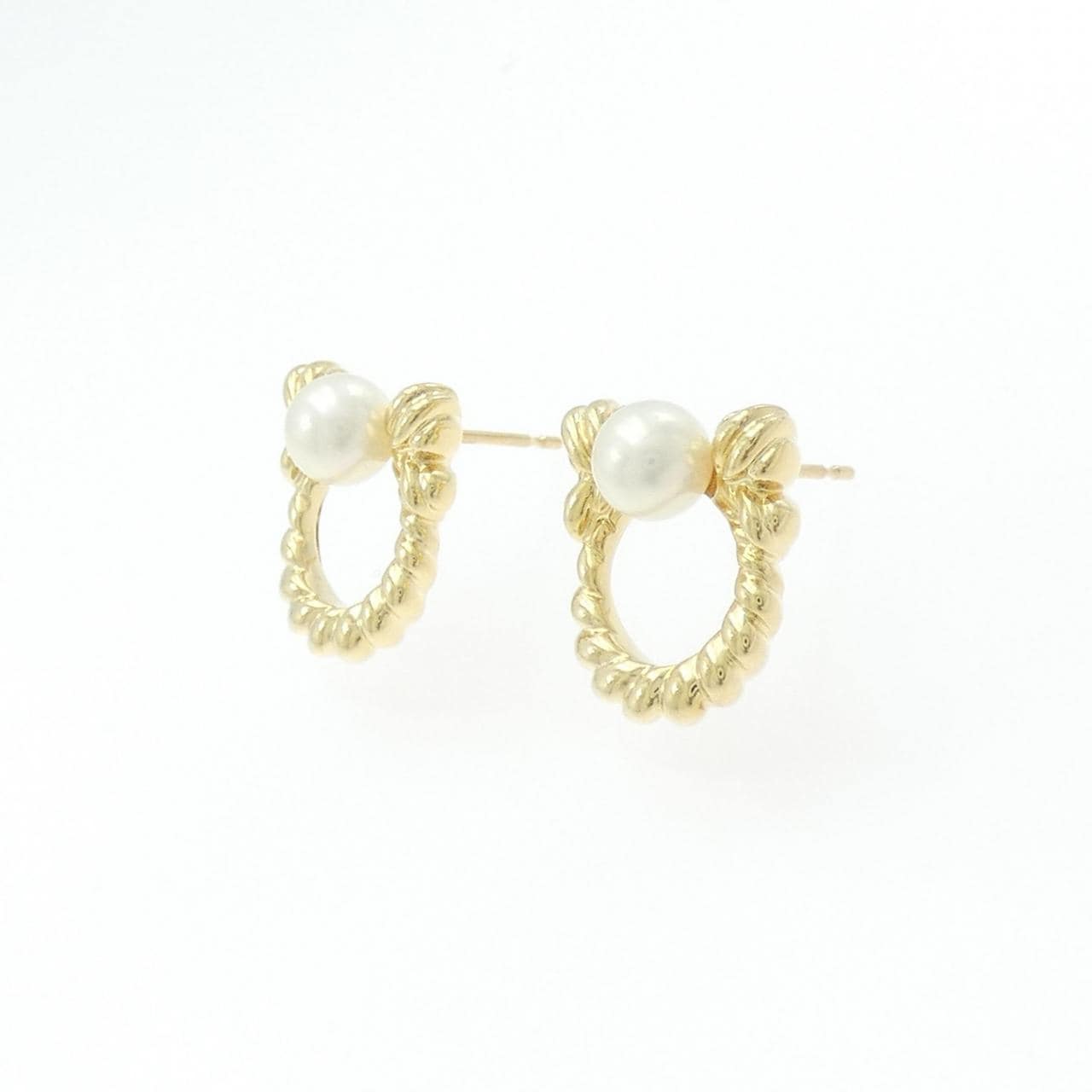 K18YG Akoya珍珠耳環 5.4 毫米