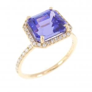 【新品】K18YG タンザナイト リング 3.19CT