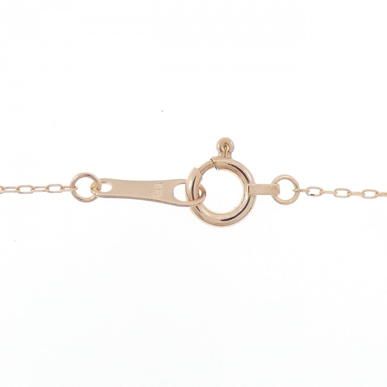 K18PG ソリティア ダイヤモンド ネックレス 0.18CT