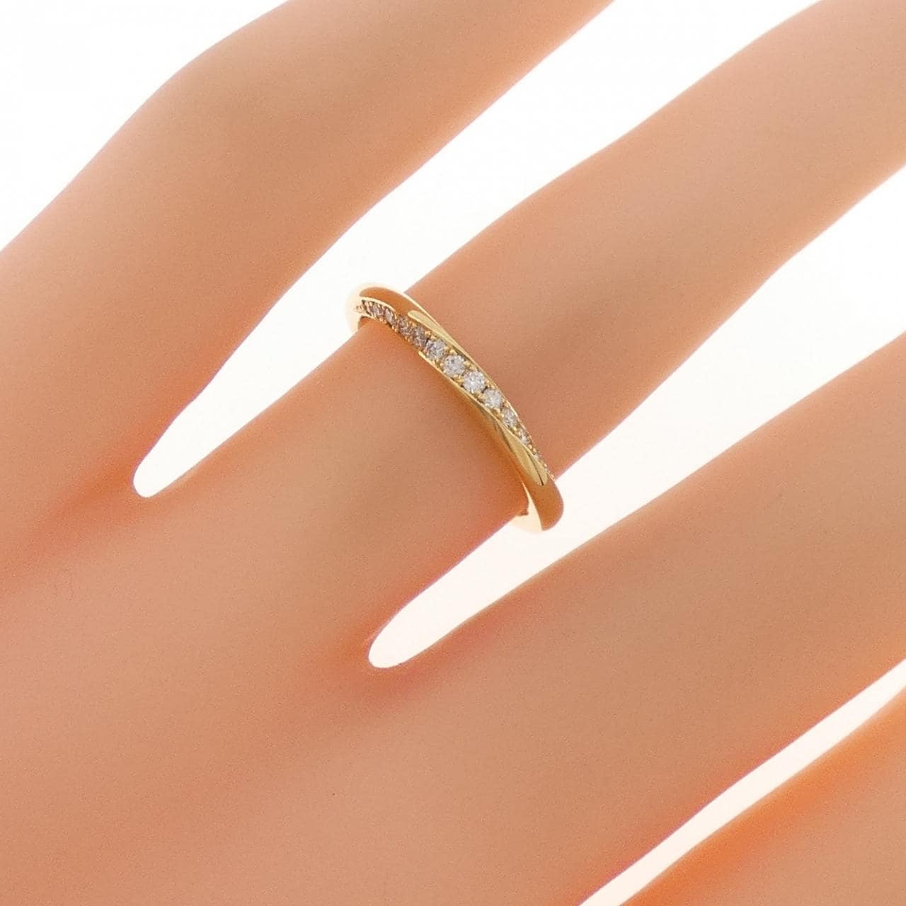 K18YG ダイヤモンド リング 0.08CT