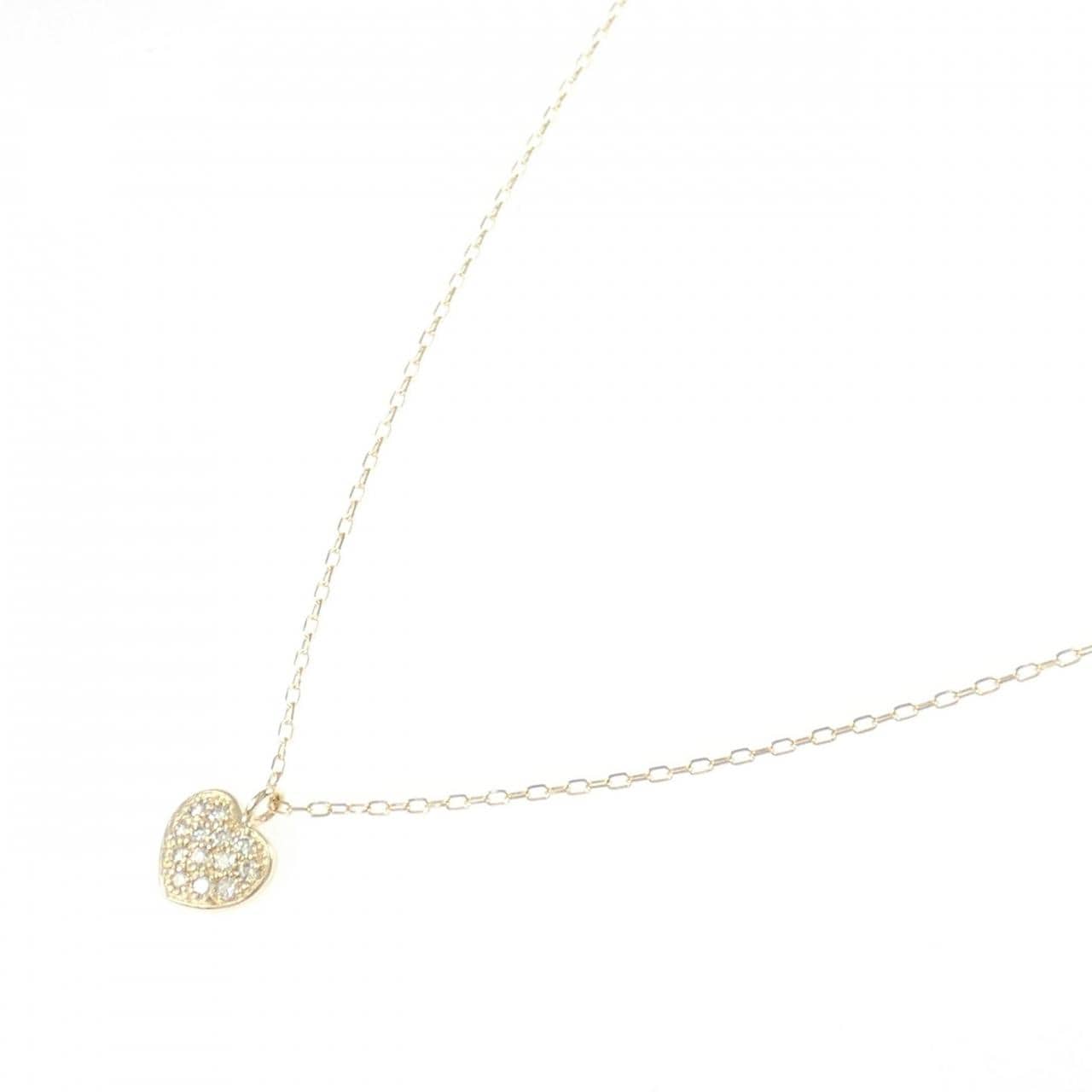 K10YG ハート ダイヤモンド ネックレス 0.10CT