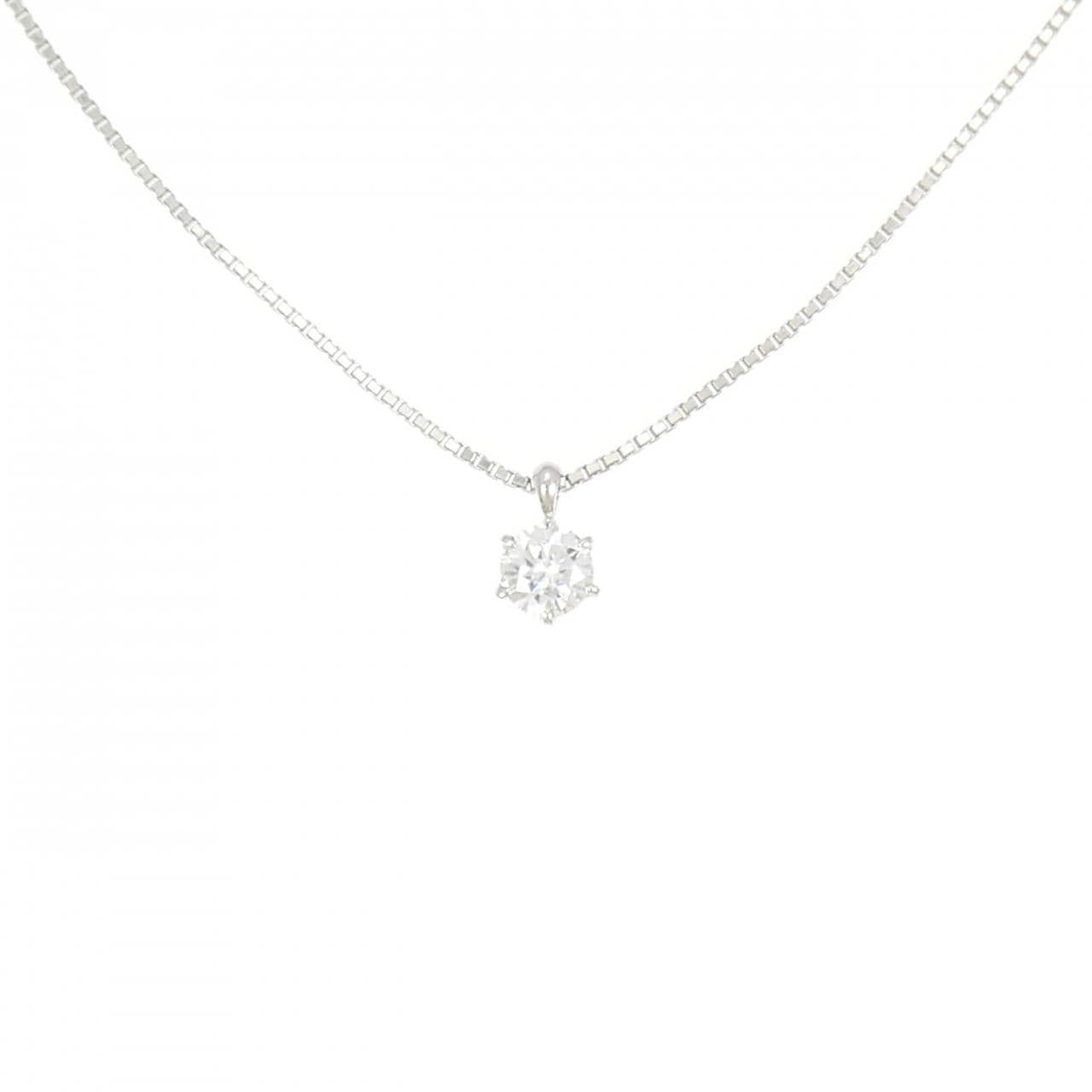 PT ソリティア ダイヤモンド ネックレス 0.406CT